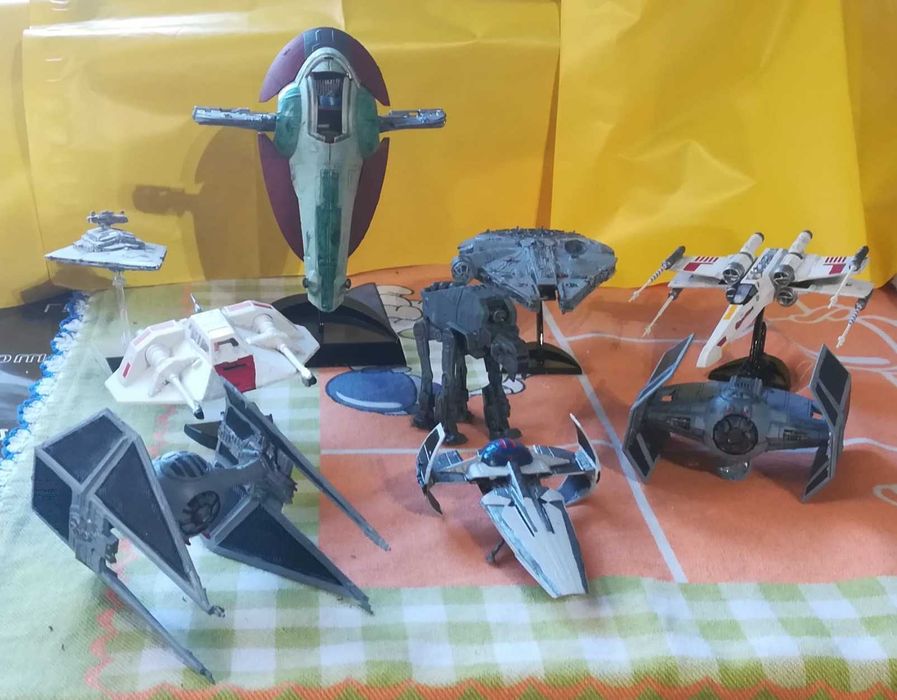 Star Wars - 9 peças montadas e pintadas à mão (modelismo)
