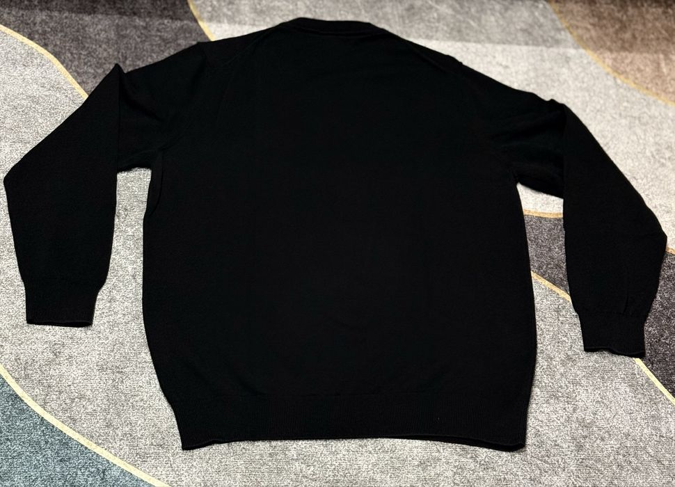 Lacoste czarny sweter męski V-neck Regular Fit XL – stan idealny!