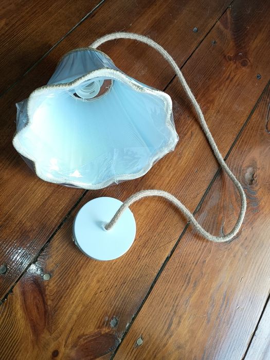 Lampa wisząca, żyrandol, lampka, blekitna