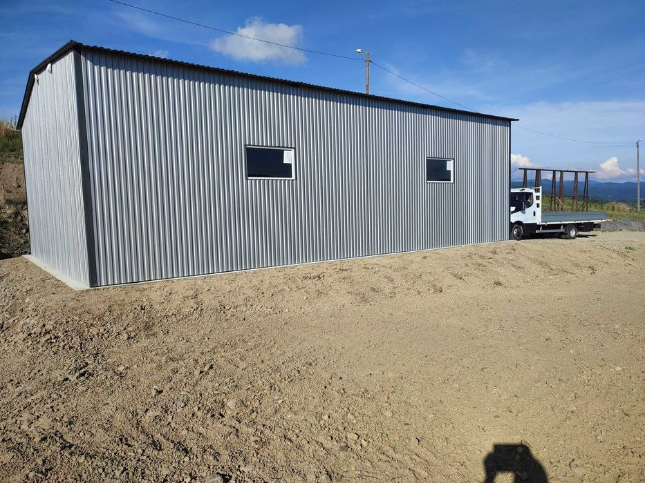 Garaż blaszany Brązowy - Magazyn Garaże Blaszane - Wiata - GRZYWSTAL