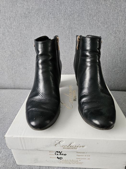 Botki skórzane rozm. 40