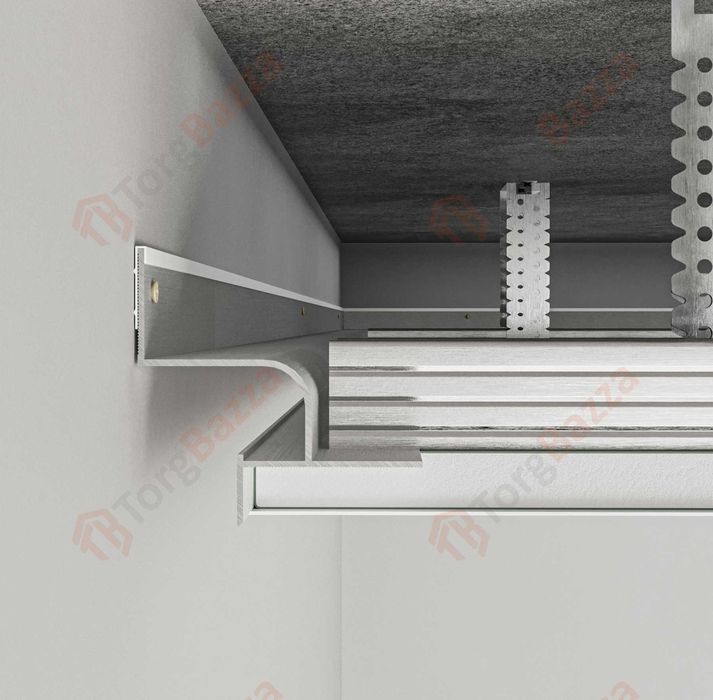 Тіньовий профіль алюмінієвий • LED підсвітка • Тіньовий шов