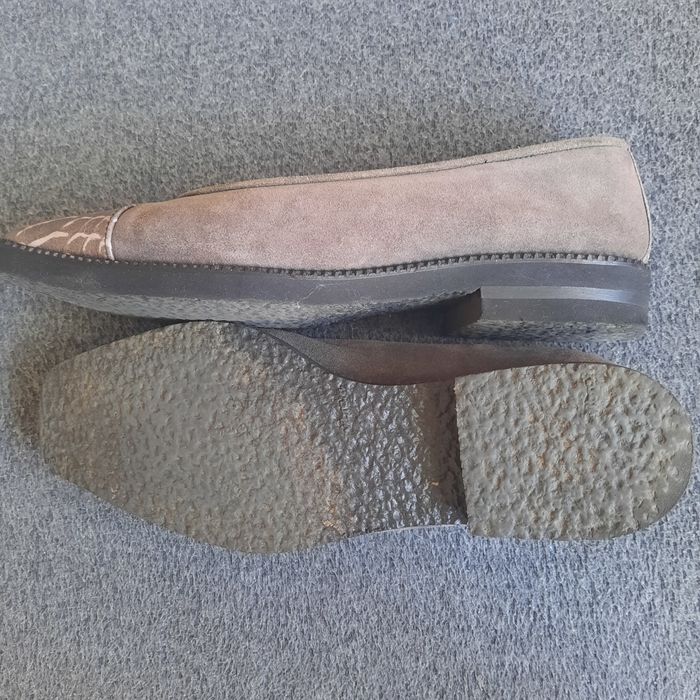 Skórzane damskie grafitowe buty 38,5/39r