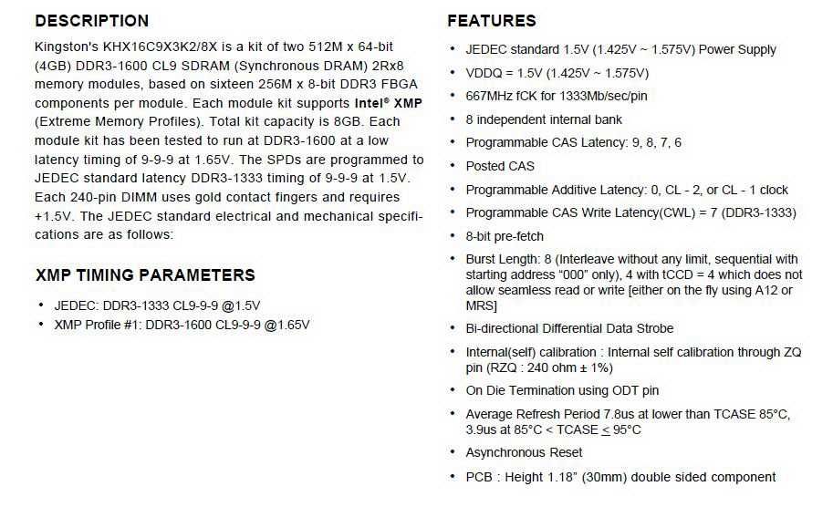 Оперативна пам`ять для комп`ютера Kingston HyperX DDR3-1600 8 Gb Kit