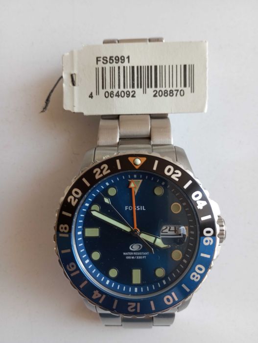 Relógio Fossil GMT FS5991 azul