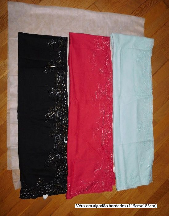 Danças orientais acessórios - Véus, Bastão e Toucas