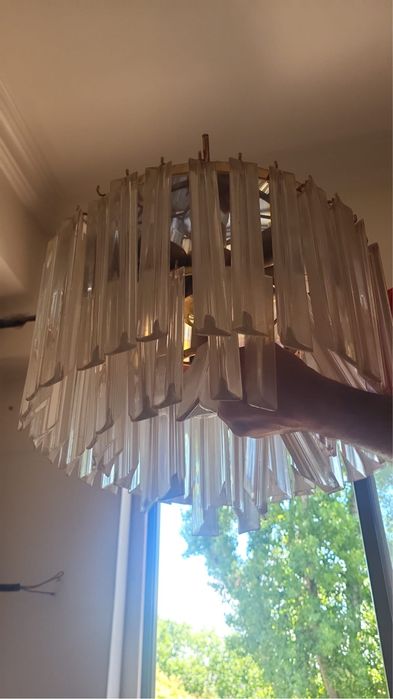 Candeeiro de Tecto - vidro - Vintage