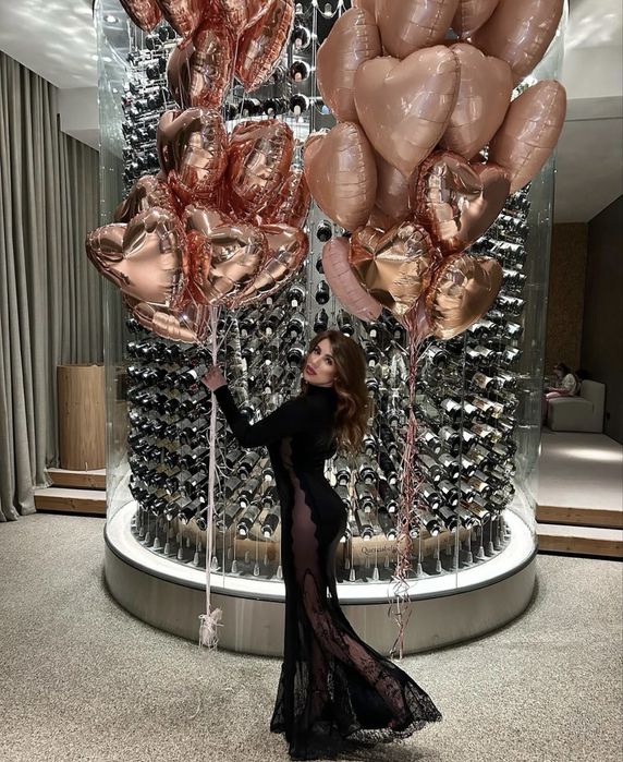 Вечернее платье с крудевом по бокам в пол , размер XS-S