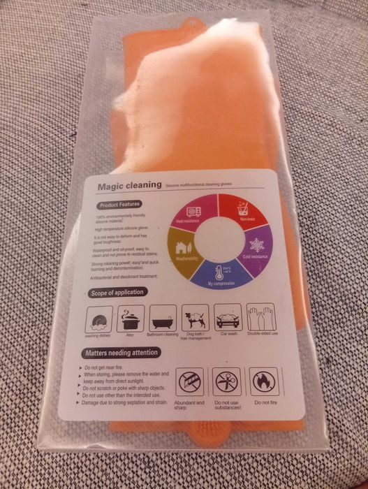 Luvas de limpeza, em silicone ecológico, multifuncionais