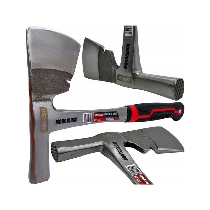 Siekiera Młotek 2w1 Kuty Hartowany MONOBLOCK Siekiero-Młot Siekierka