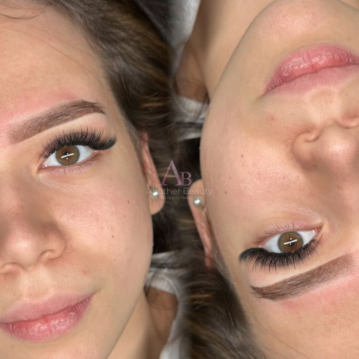 Makijaż permanentny brwi pmu modelka promocja