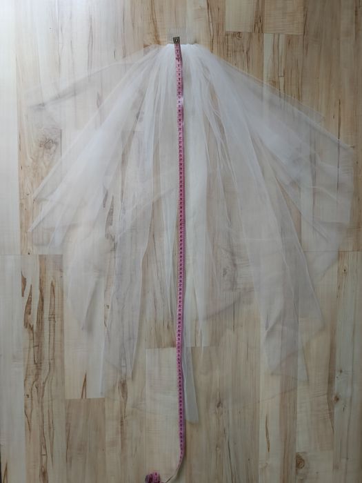 Welon ślubny dwuwarstwowy 70 cm i 90 cm