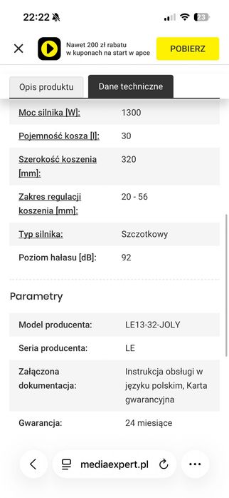 Kosiarka Joly różowa
