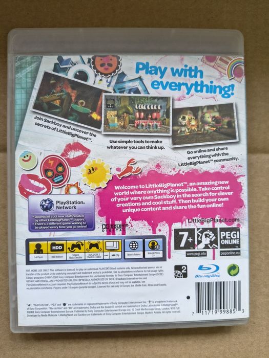 Ps3 PlayStation 3 Little Big Planet 3xA angielska wawa odbiór