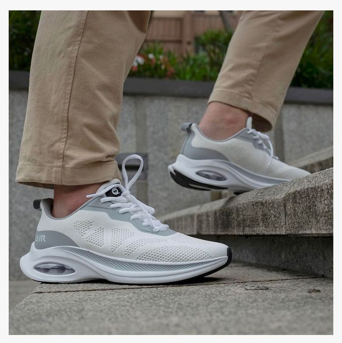 Męskie buty do biegania z podwójna podeszwą oddychające lekkie 45