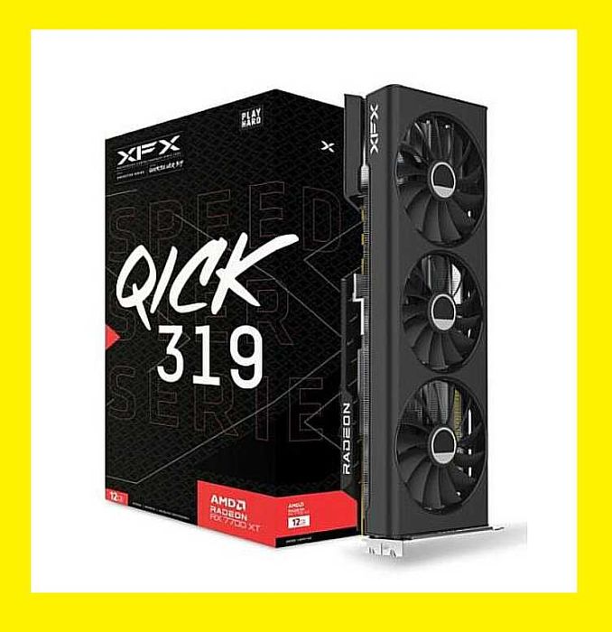 XFX RADEON RX 7700 XT SPEEDSTER 12GB QICK319 - jak NOWY, gw. 06.2026