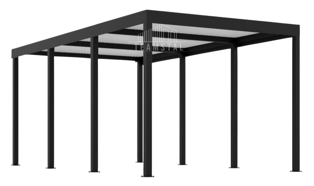 CarPort PREMIUM - Wiata samochodowa 3x5 Antracyt - TS1038
