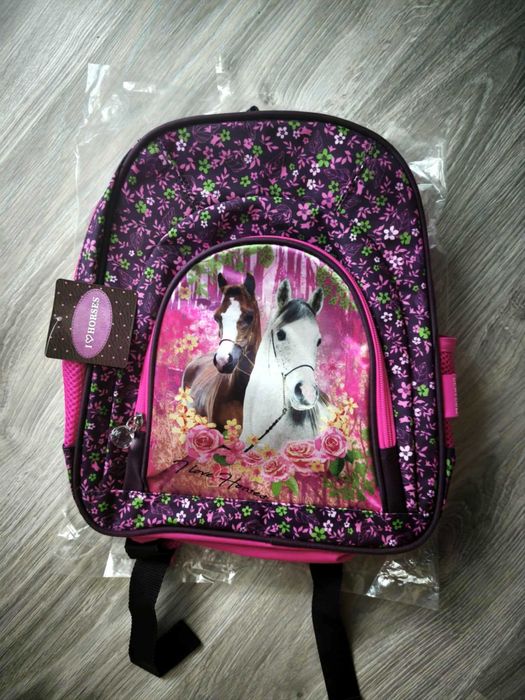 NOWY plecak dla dziewczynki Derform I Love Horses konie