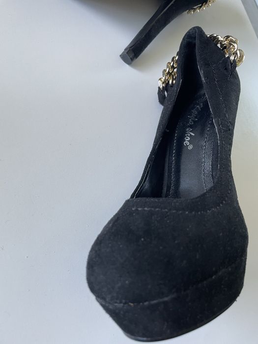 Buty damskie szpilki platforma  Kayla Shoe rozmiar 37 eko skora zamsz