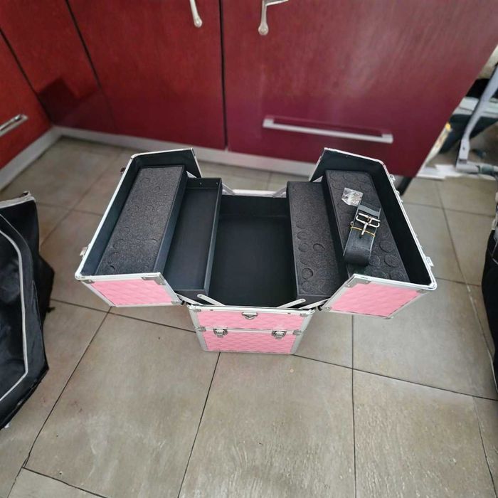 Kuferek Organizer Walizka na Kosmetyki i Akcesoria XL Duży Przenośny 2 Częściowy Model