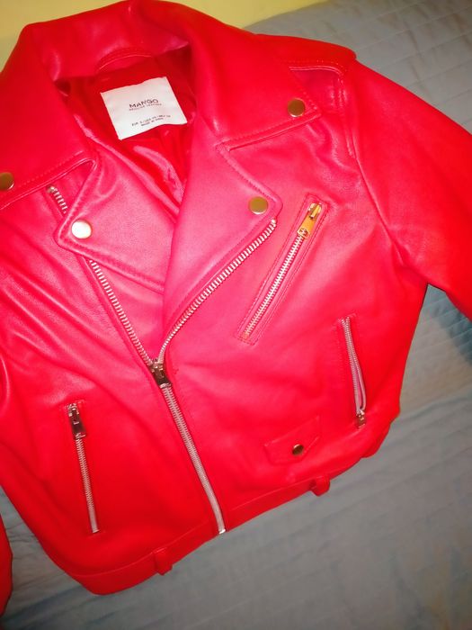 Kurtka skóra naturalna Mango r.S