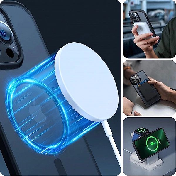 Etui Tech-Protect MagMat MagSafe na iPhone 15 - niebieski mat