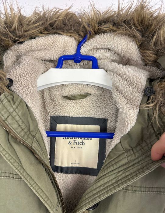 Kurtka damska ABERCROMBIE & FITCH parka z futerkiem y2k r. L