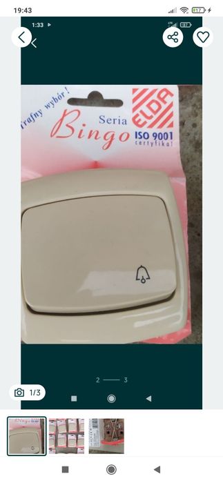 Klawisz elektryczny dzwonka