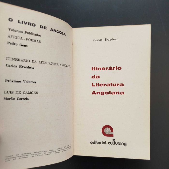 Itinerário da Literatura Angolana, o livro de Angola - Carlos Ervedosa