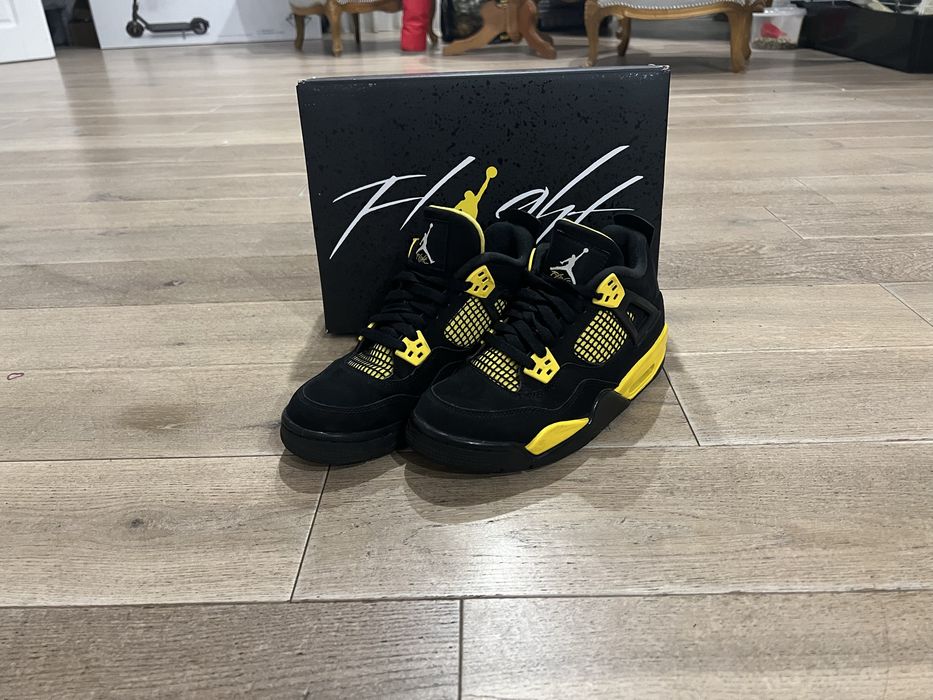 Jordan 4 retro yellow thunder oryginalne rozmiar 38.5 ubrane tylko raz