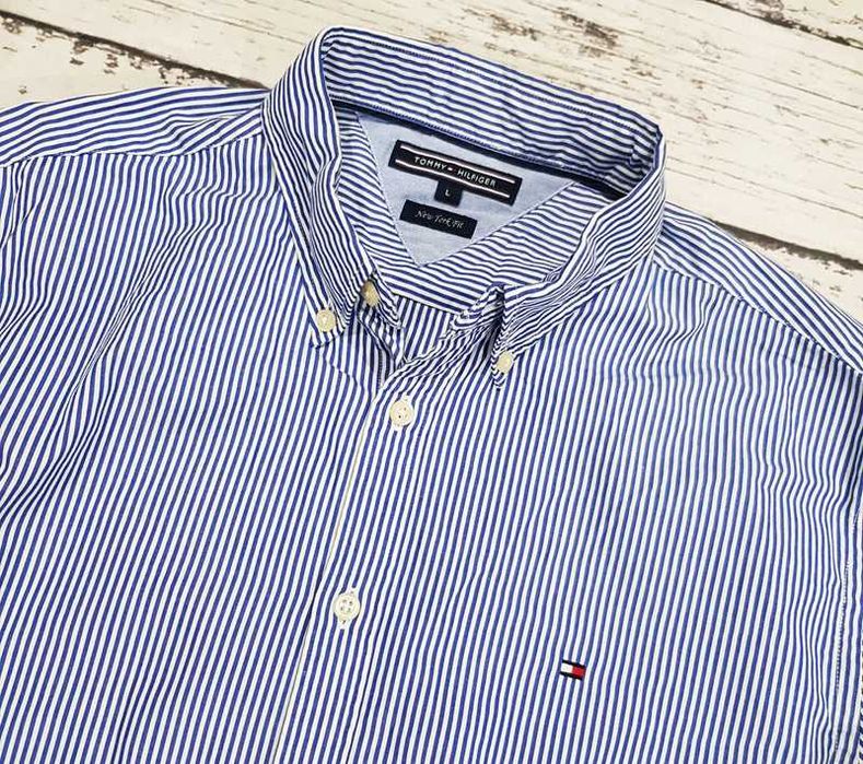 Tommy Hilfiger * New York Fit * koszula * prążek * męska * L