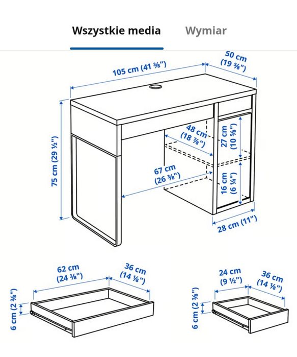 Biurko Micke Ikea