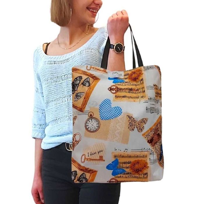 Torba Bawełniana Niebieskie Motyle Ekologiczna, modna i funkcjonalna!