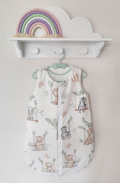 Śpiworek niemowlęcy zielone safari