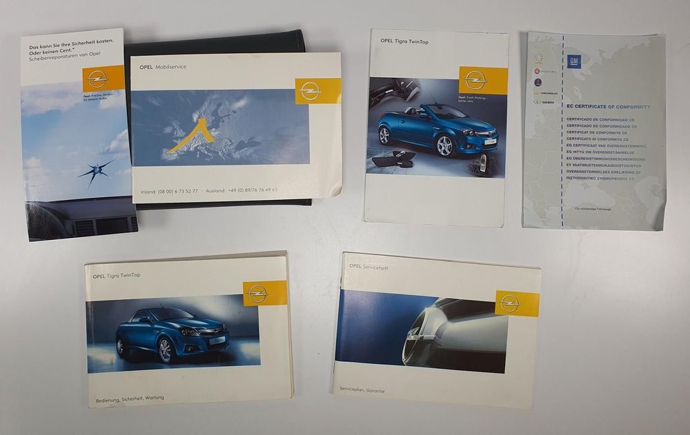 INSTRUKCJA OBSŁUGI KSIĄŻKA SERWISOWA + ETUI OPEL TIGRA B