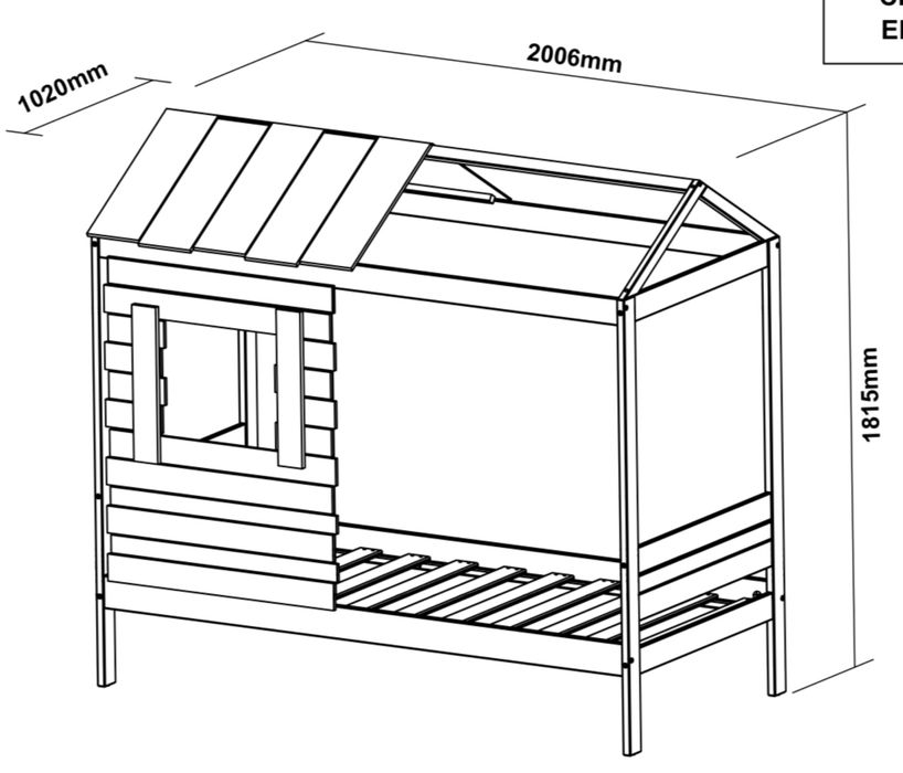 Cama cabana com gaveta e colchao criança molaflex