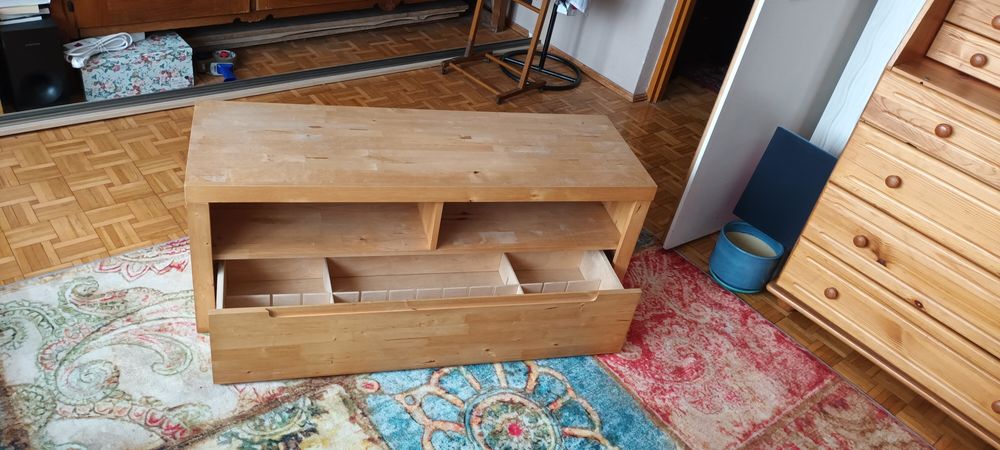 Świetna szafka lite drewno nie tylko pod RTV Ikea