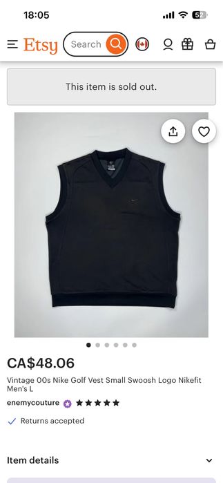 Винтажный жилет nike