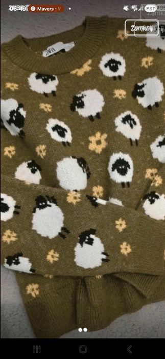 Sweter Zara owce