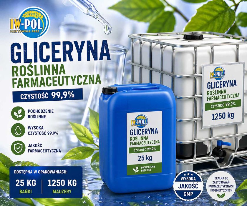 GLICERYNA Roślinna Farmaceutyczna 99,5% - Mauzer / Zamgławianie