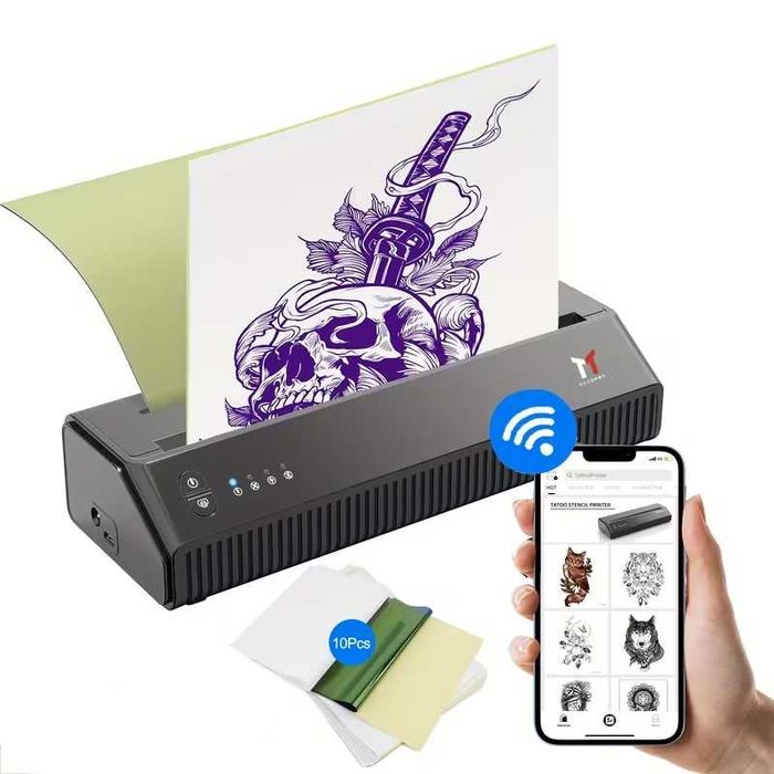 Професійний тату трансферний принтер MHT-P8008, Bluetooth/USB, iOS/Android/Win/Mac
