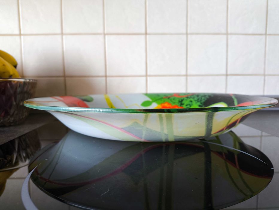 Блюдо кругле скляне діаметр 31 см