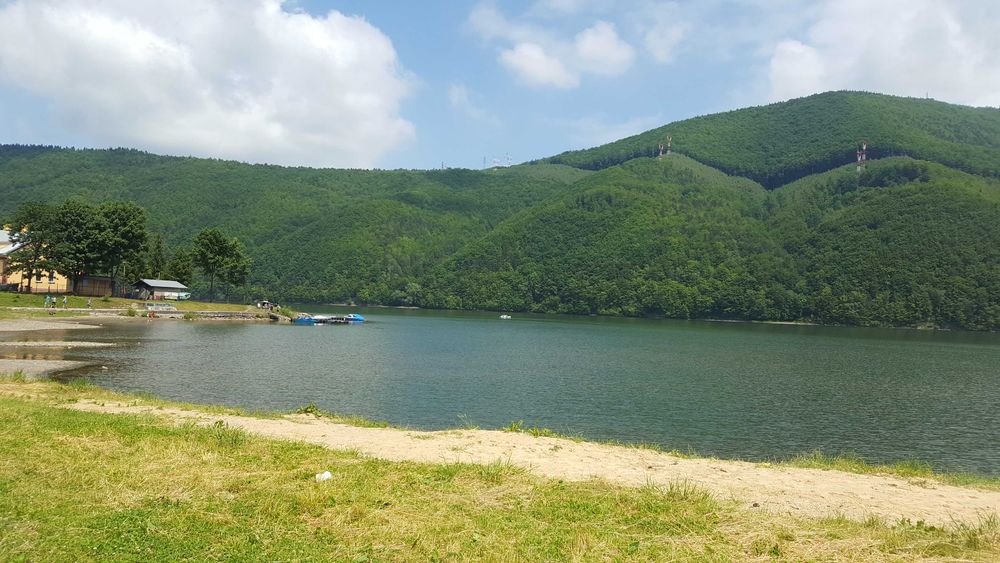 Międzybrodzie domek nad jeziorem w górach 50m plaża,