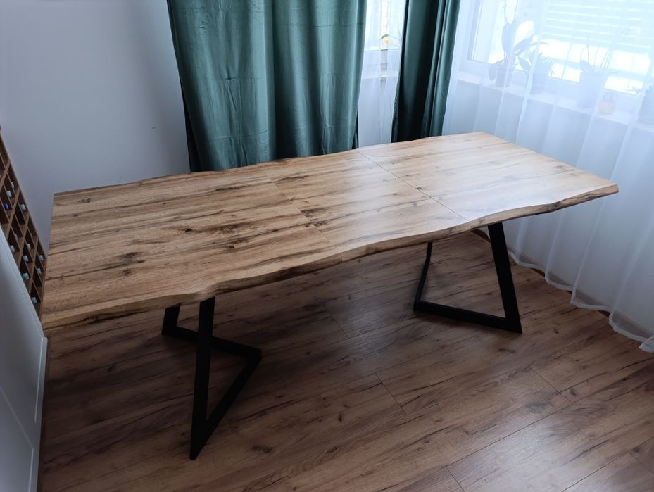 Stół rozkładany do jadalni - loft / industrial