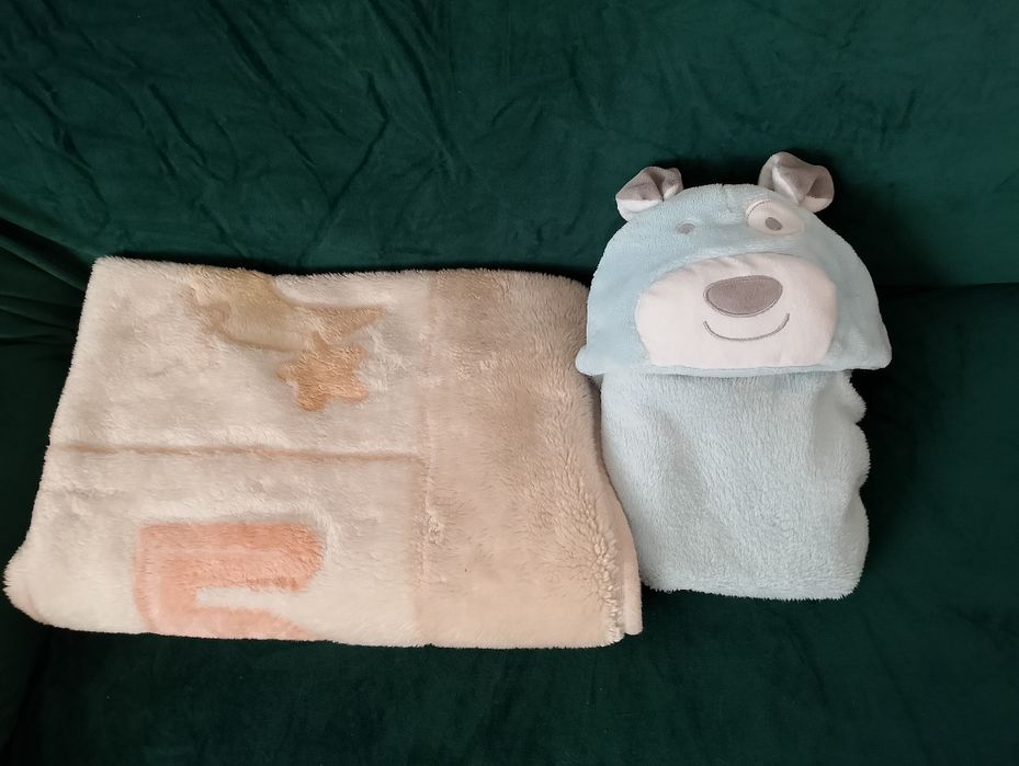 Niemowlęce, dziecięce koce 2 szt