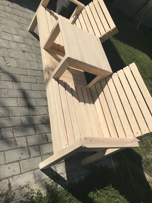 Ławka podwójna ze stolikiem