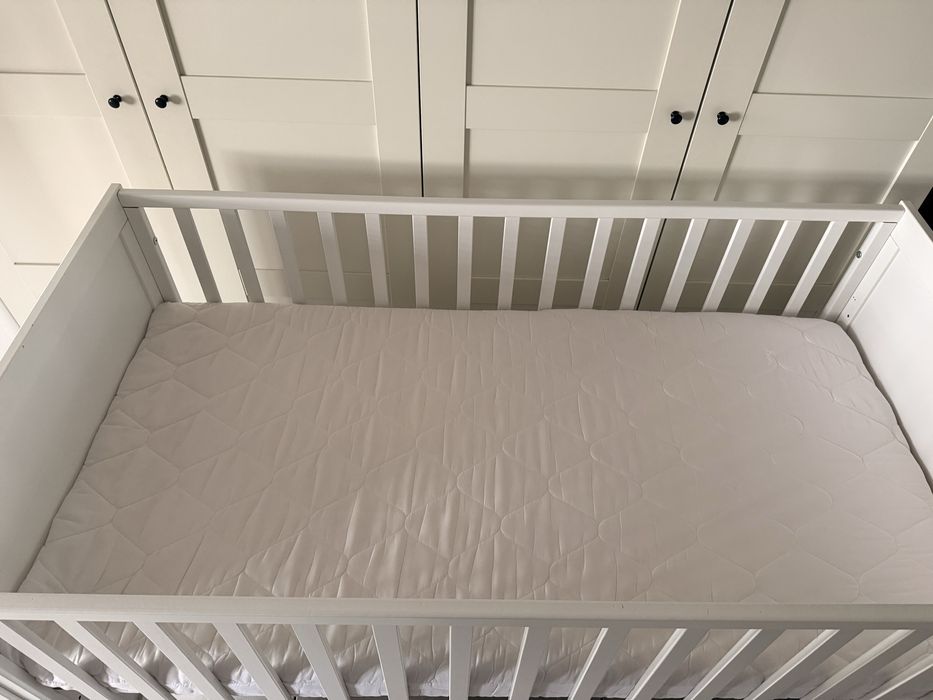 Łóżeczko dziecięce 70x140 z materacem 3 poziomy