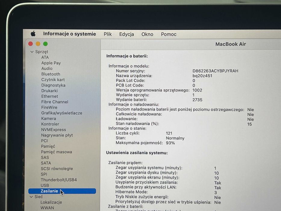 2020 MacBook Air A2337 13" M1 16GB 512GB