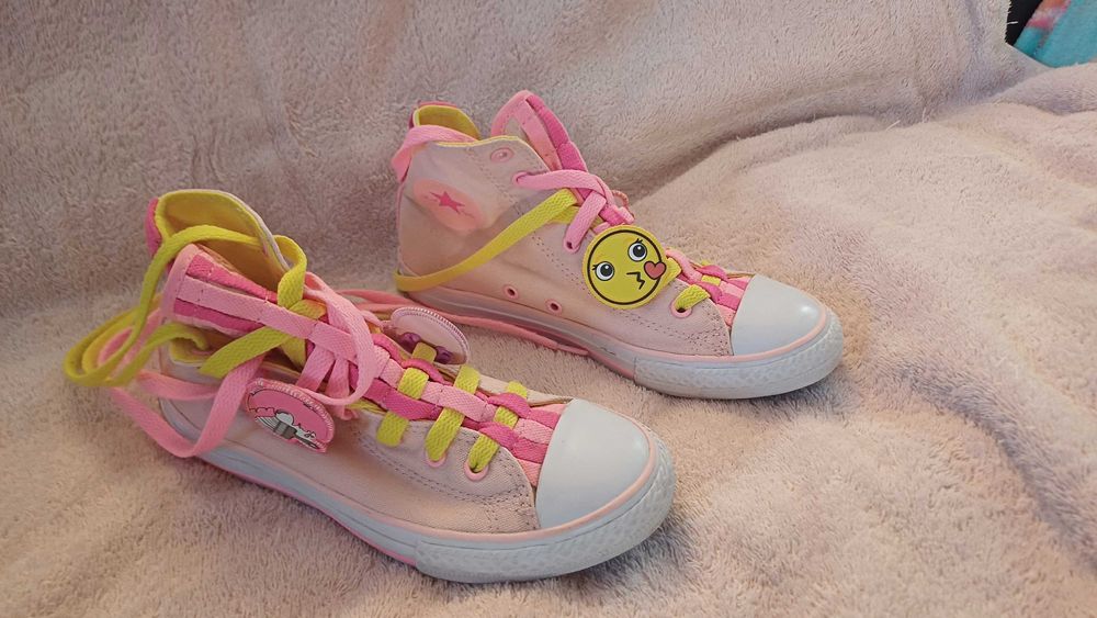 Trampki młodzieżowe CONVERSW ALL STARS EUR 34 żółto różowe