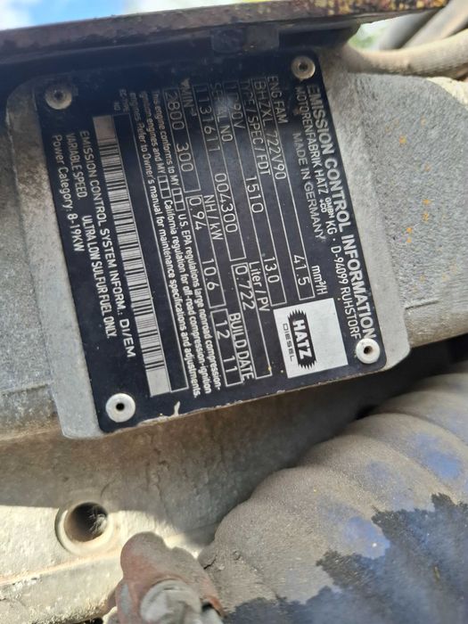 Silnik Hatz Supra 1D90V 2010 zagęszczarka